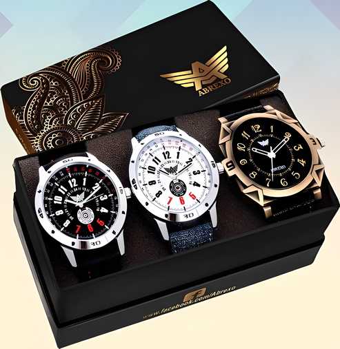 Combo of 3 Analog Watch - For Men