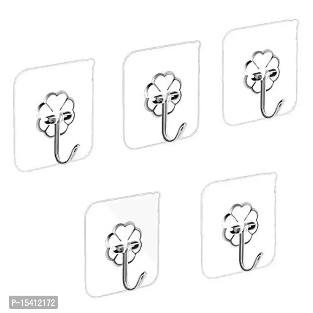 Perfect Pricee Pack of 10 Pcs Adhesive Wall Sticky Hooks Heavy Duty Wall Hook Transparent Wall Hook Waterproof Self Adhesive Wall Hooks for Home Kitchen Office (Pack of 10, Max Load 10 kg)

 Untitled Jun7_19:20