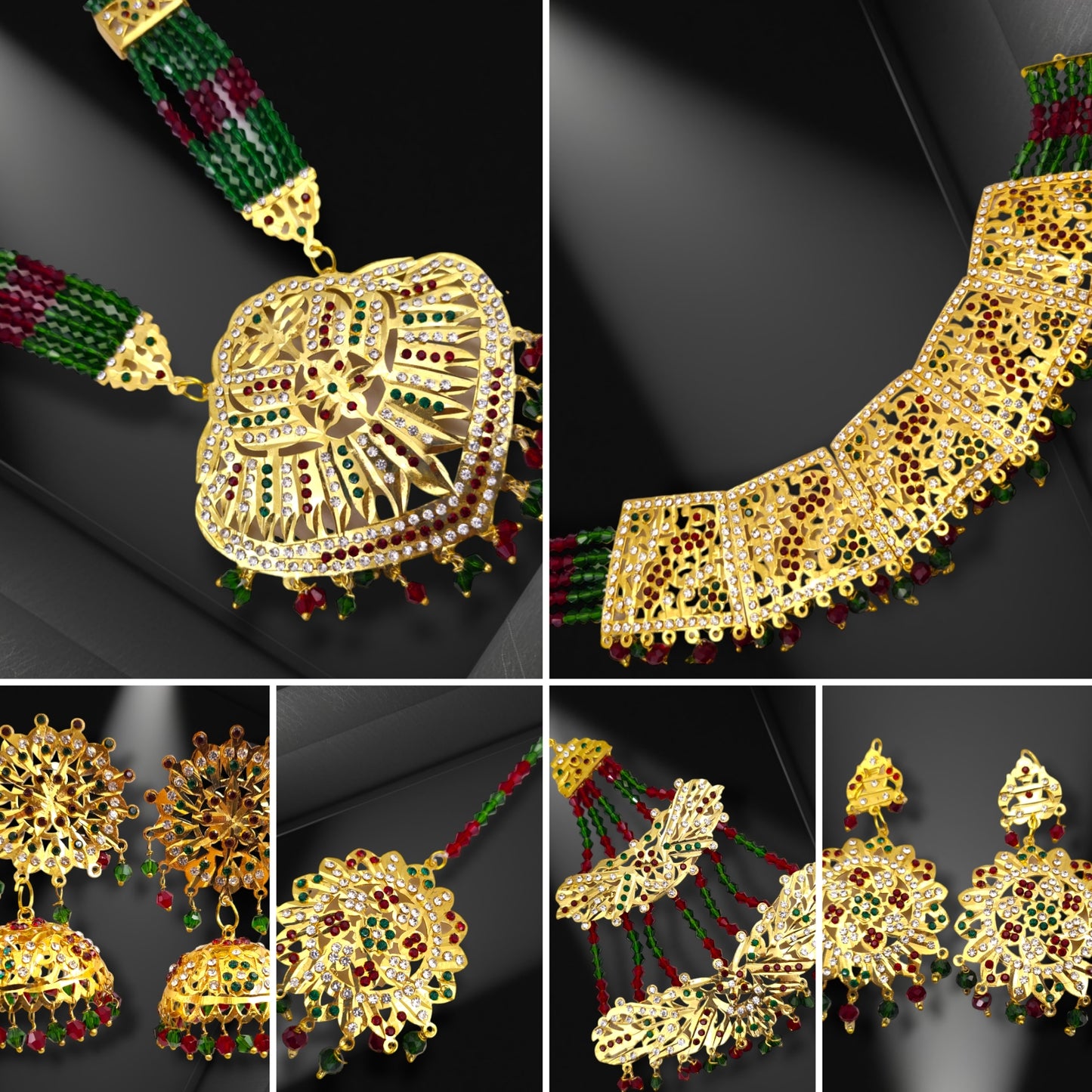 "Timeless Gold-Plated Necklace and Matching Earrings"