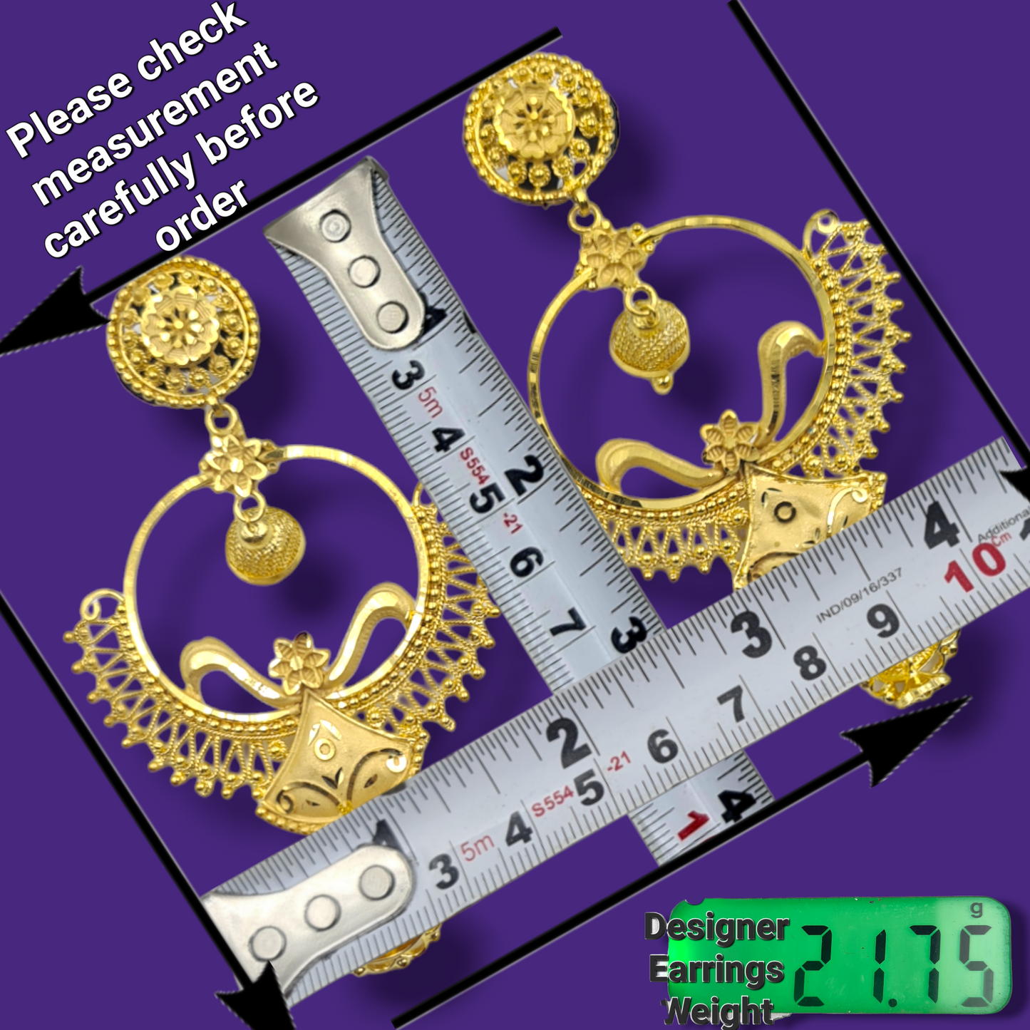 "Bespoke Beauty: Gold-Plated Crystal Earrings by Artisans"