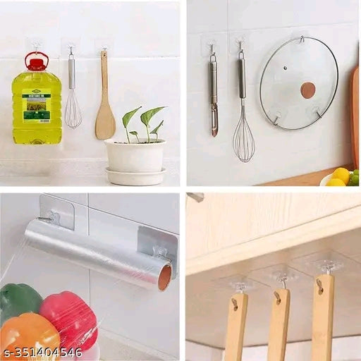 20 Pack "Stress-Free Organization: Adhesive Wall Hooks for Your Space" "Functional Wall Hooks: Stylish Organization for Your Space", "Versatile Plastic Wall Hooks: Simple and Practical Organization", "Display Your Memories: Plastic Photo Frame Wall Hooks"