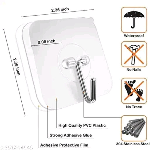 20 Pack "Stress-Free Organization: Adhesive Wall Hooks for Your Space" "Functional Wall Hooks: Stylish Organization for Your Space", "Versatile Plastic Wall Hooks: Simple and Practical Organization", "Display Your Memories: Plastic Photo Frame Wall Hooks"
